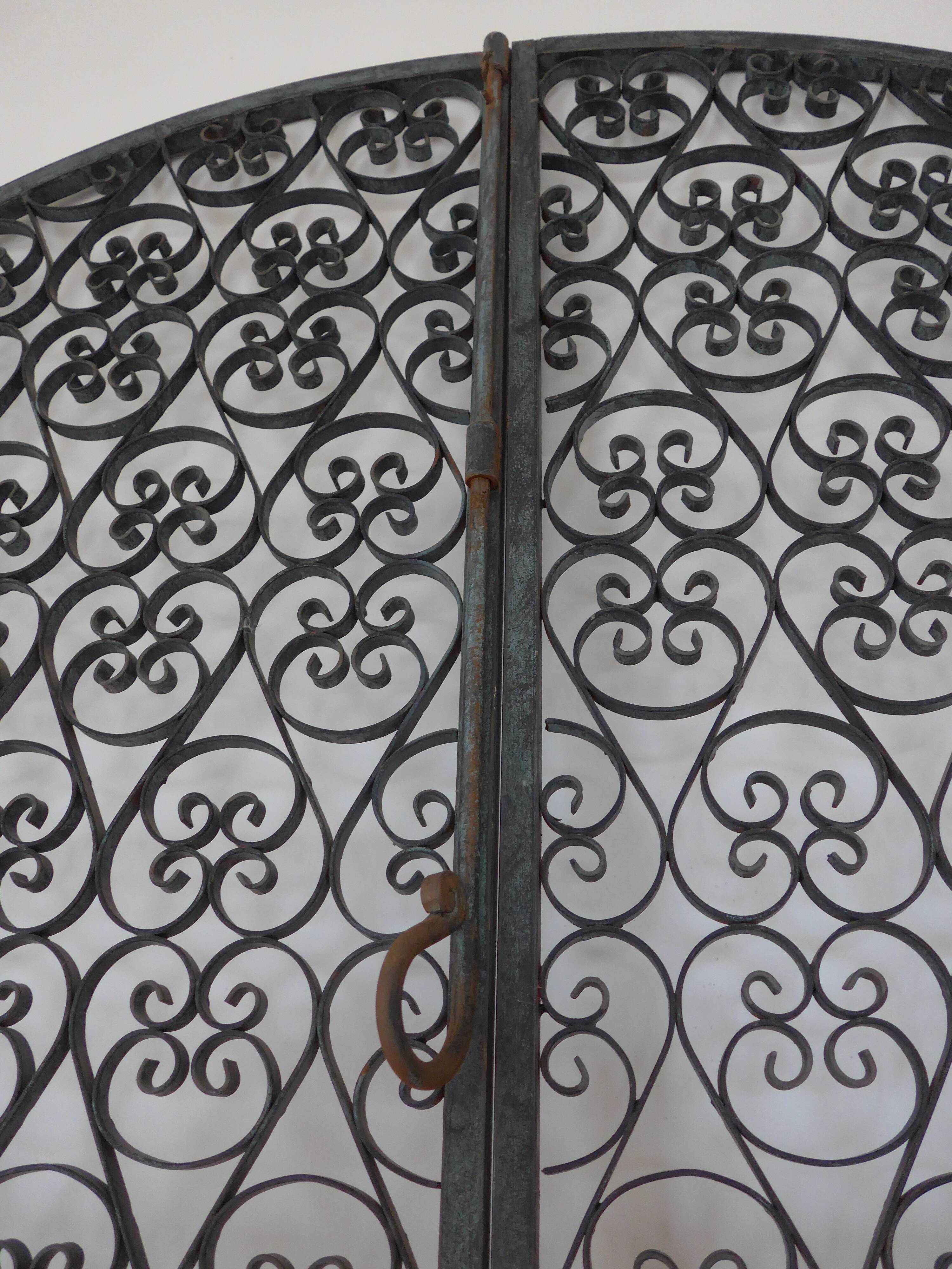 Double wrought iron door