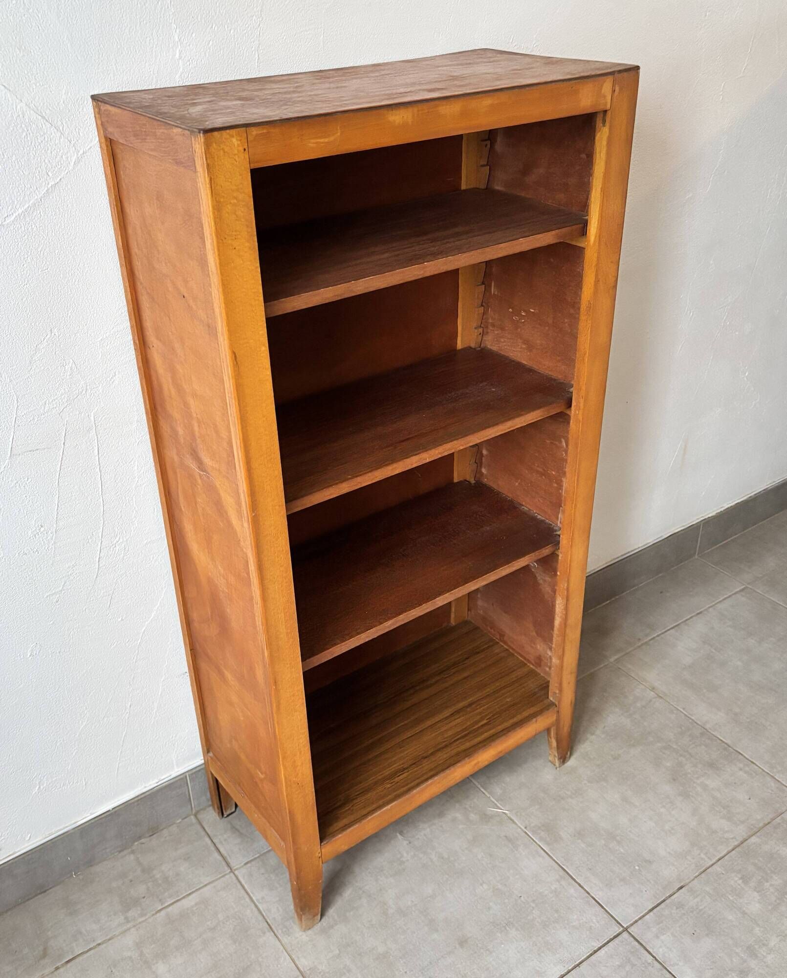 Small vintage oak library - Modular shelves, 1960s