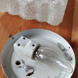 Vintage bubbled glass ceiling lamp