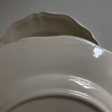 Set of 7 Sarreguemines Ivory plates with gadroons 1960