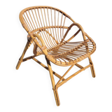 1960s rattan basket chair