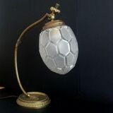 Vintage Art Nouveau French 1930s brass table lamp