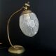 Vintage Art Nouveau French 1930s brass table lamp