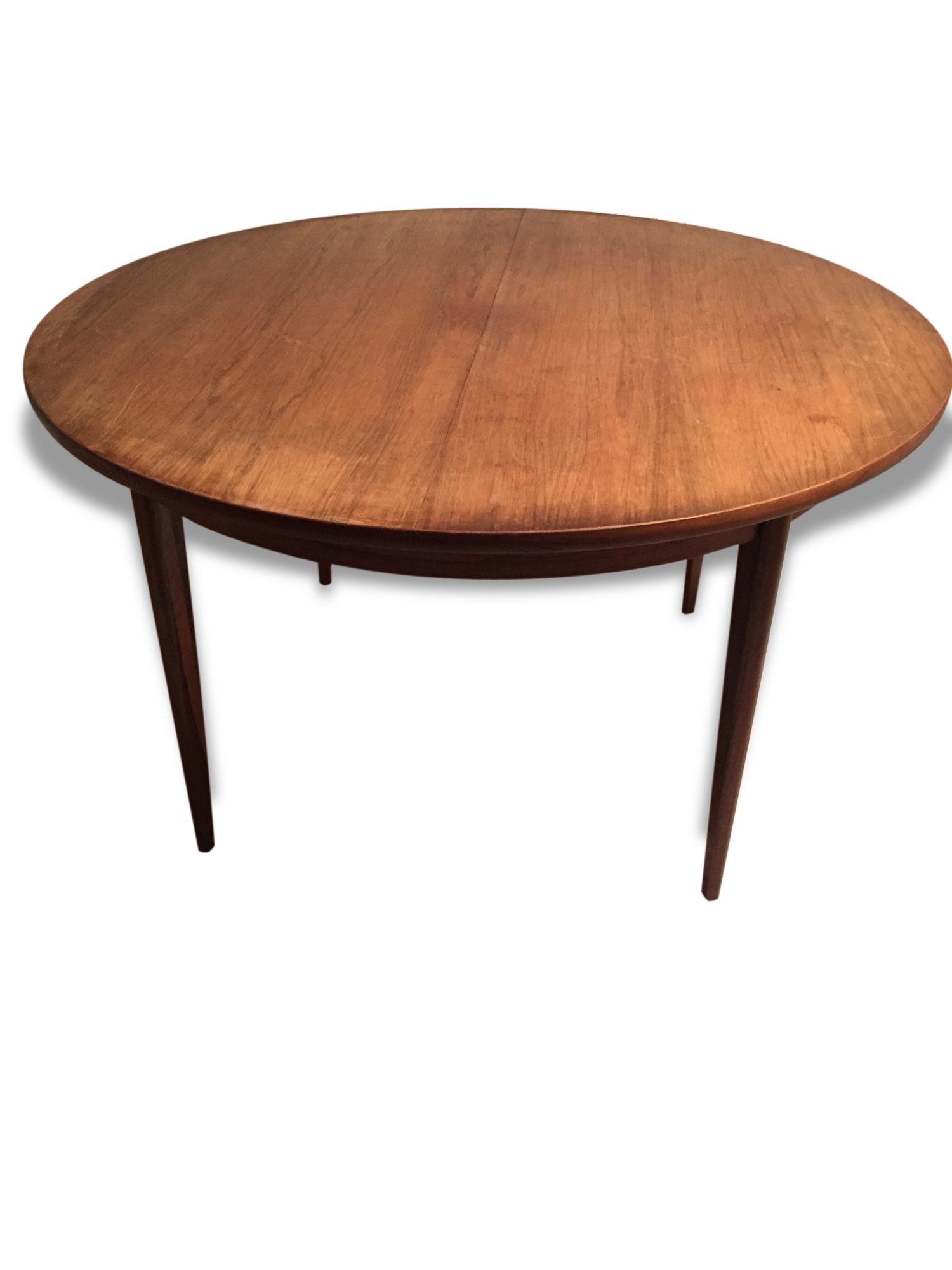 Scandinavian round table in rosewood veneer