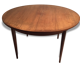 Scandinavian round table in rosewood veneer