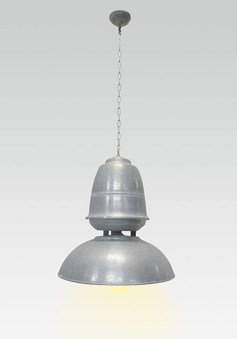 Lampe à suspension industrielle en zinc