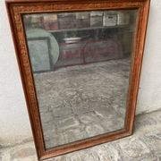 Miroir XIX/XX finition rouge