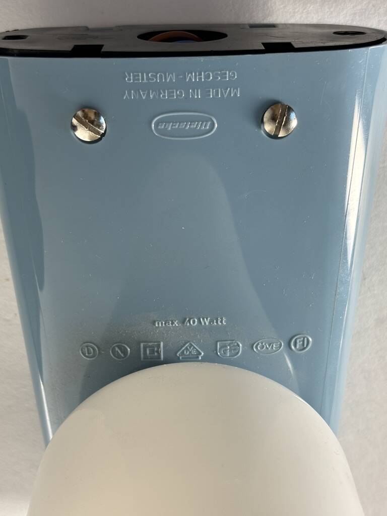 Dietsche blue wall lights Germany Bathroom 1980 x2