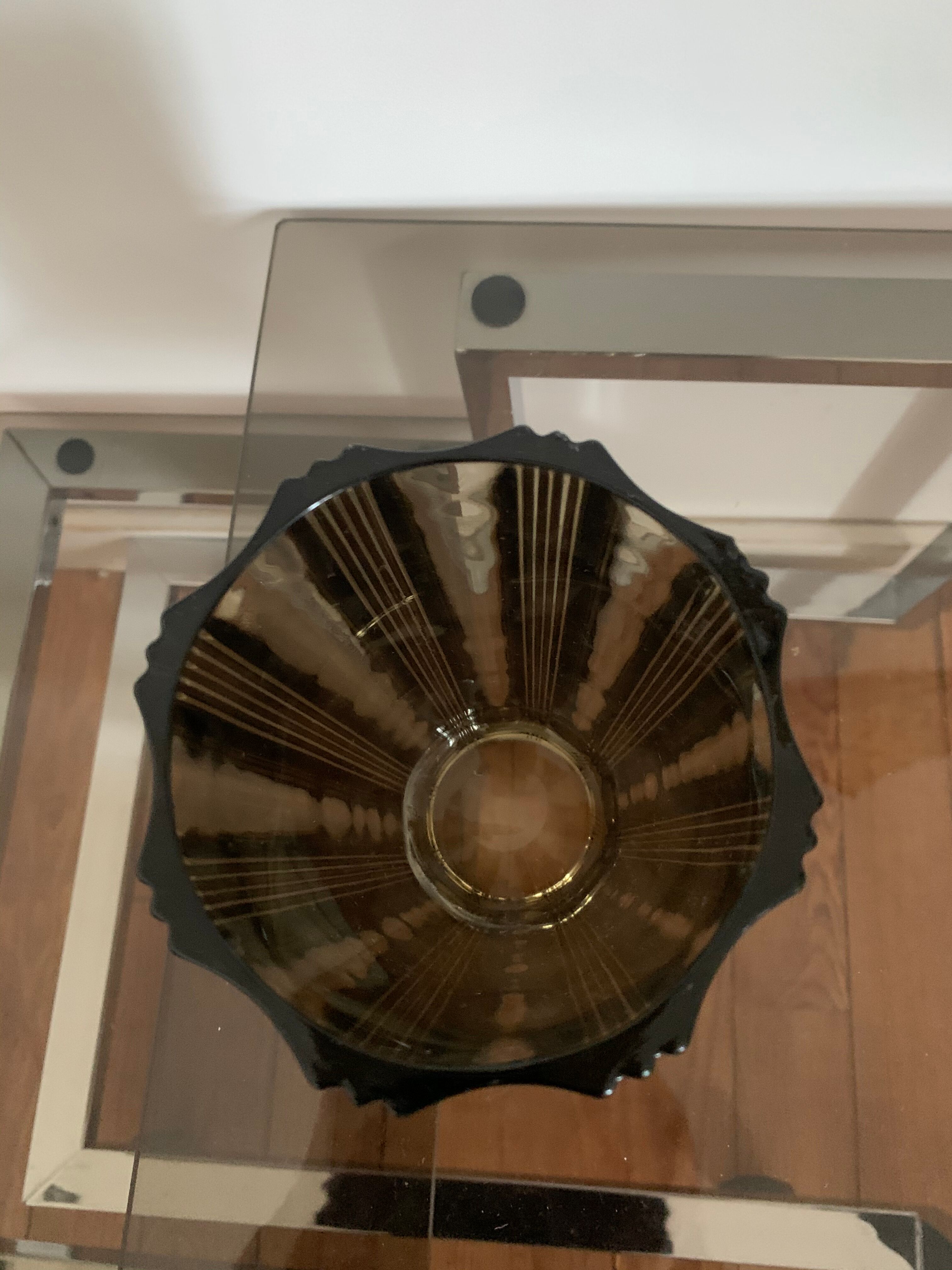 1970 smoked glass vase