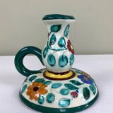 Decorated ceramic candle holder