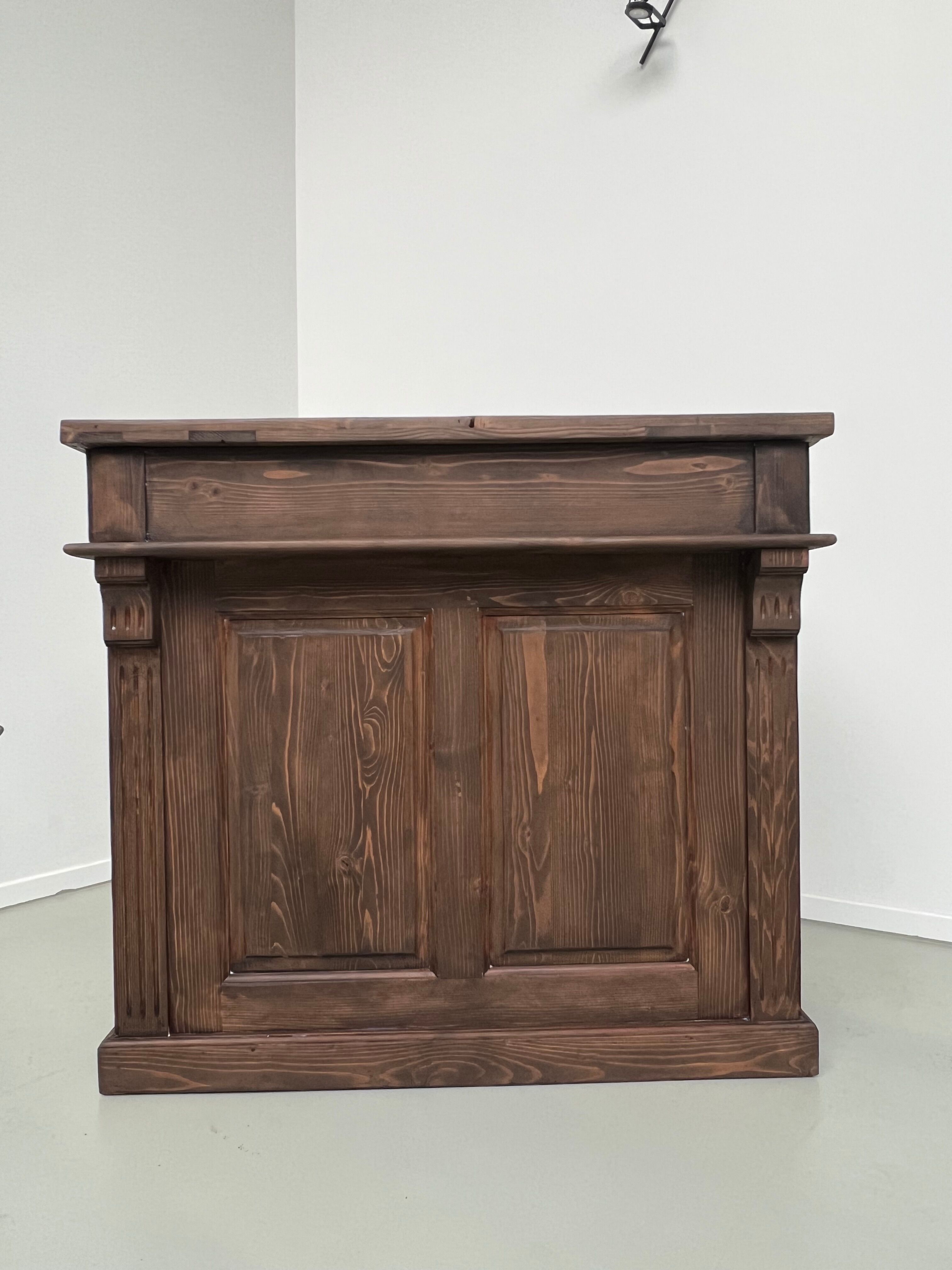 Pine trading counter completely restored