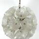 Italian Murano flower glass and chrome sputnik in Venini style. 1970s