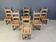 Vintage oak  brutalist dining chairs, 1960s