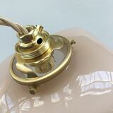 Vintage pendant lamp in pink opaline