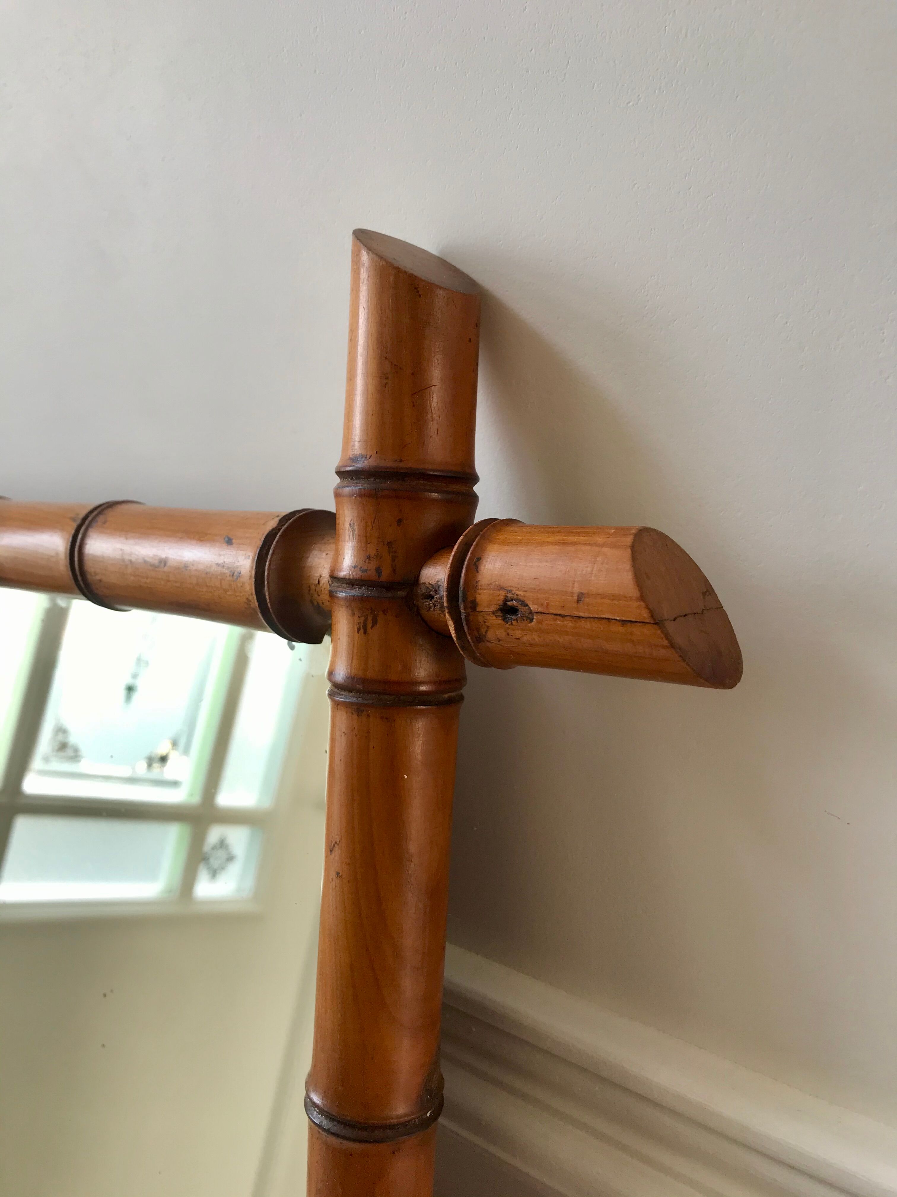 barber mirror style bamboo XXth