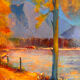 "Bariloche" Argentine, oil on canvas signed JJ Chambry, 2002