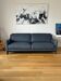 Roche Bobois blue leather sofa
