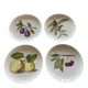Set of 4 Vintage Hutschenreuther Fruit Dessert Plates 20cm, Side Plate