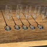 Set of 5 large champagne flutes