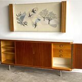 Sideboard and Matching Decorative Art Piece from the Cruise Liner "SS Rotterdam"