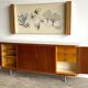 Sideboard and Matching Decorative Art Piece from the Cruise Liner "SS Rotterdam"