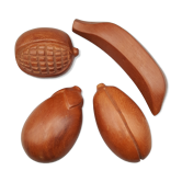 4 exotic fruits in wooden deco table vintage kitchen