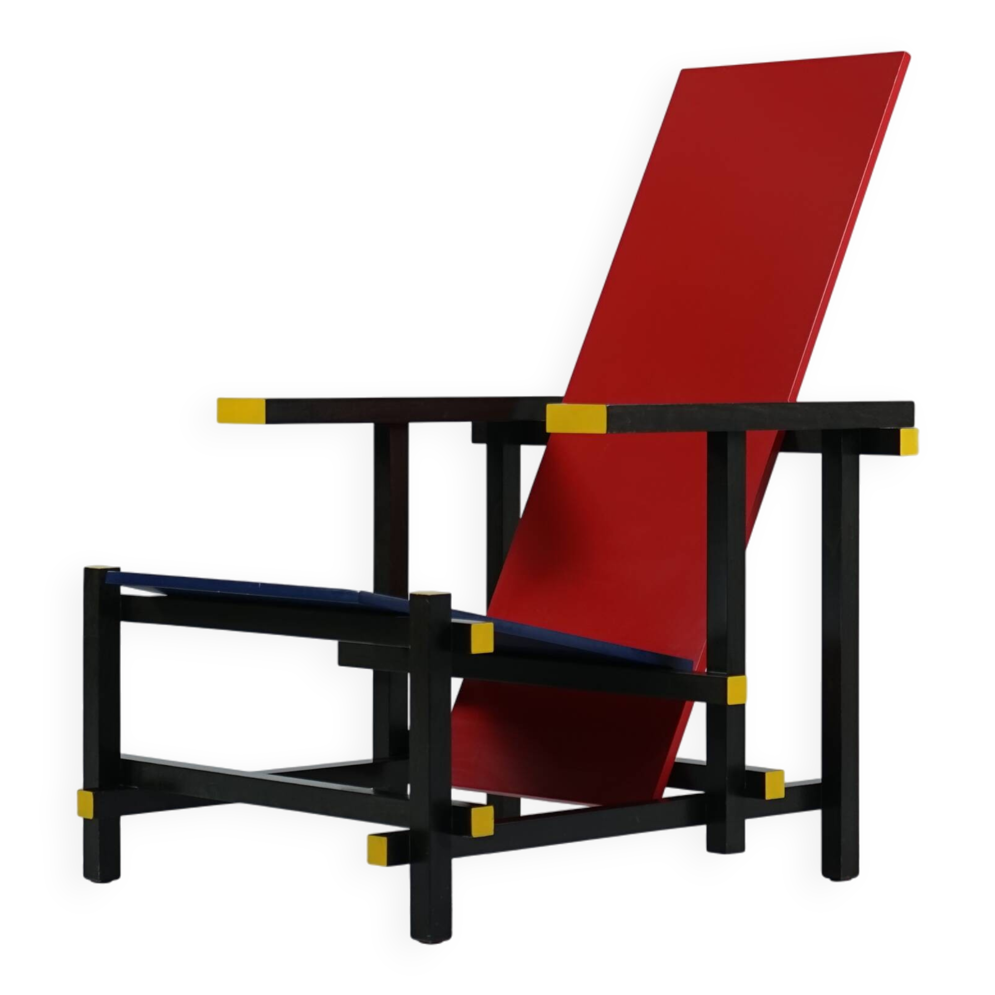 Red And Blue Arm Chair by Gerrit Rietveld for Cassina