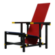 Red and blue armchair by Gerrit Rietveld for Cassina