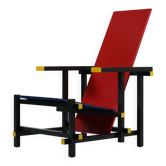 Red And Blue Arm Chair by Gerrit Rietveld for Cassina