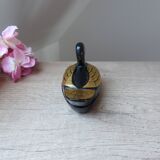 Vintage Boite Canard, trinket box, black and gold duck box