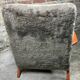 Vintage Scandinavian armchair 50'S in dyed beech and plush fabrics