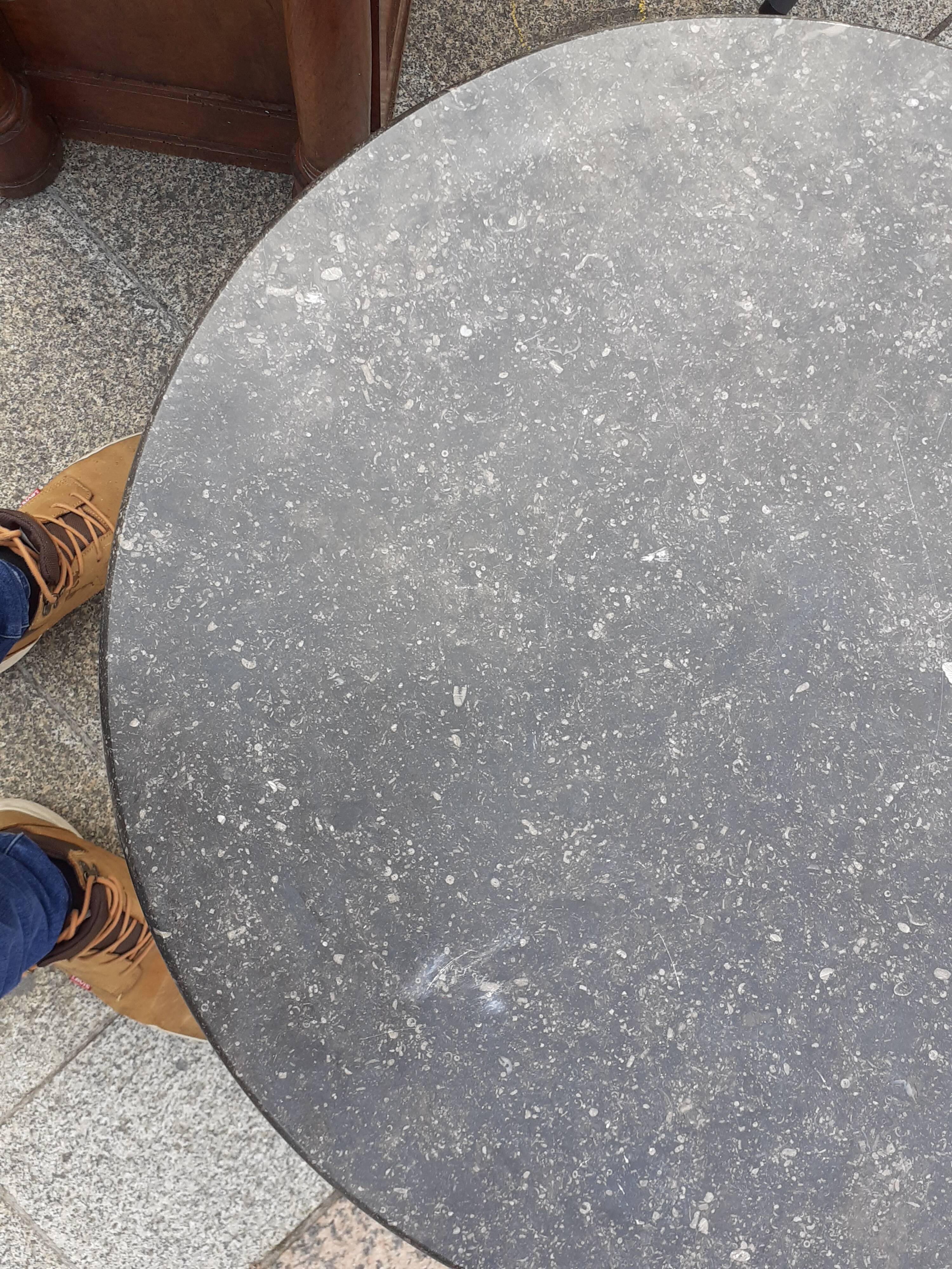 Ancient Gueridon with marble top side table empire style