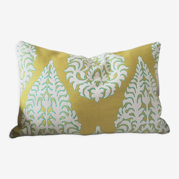 Green bohemian cushion cover