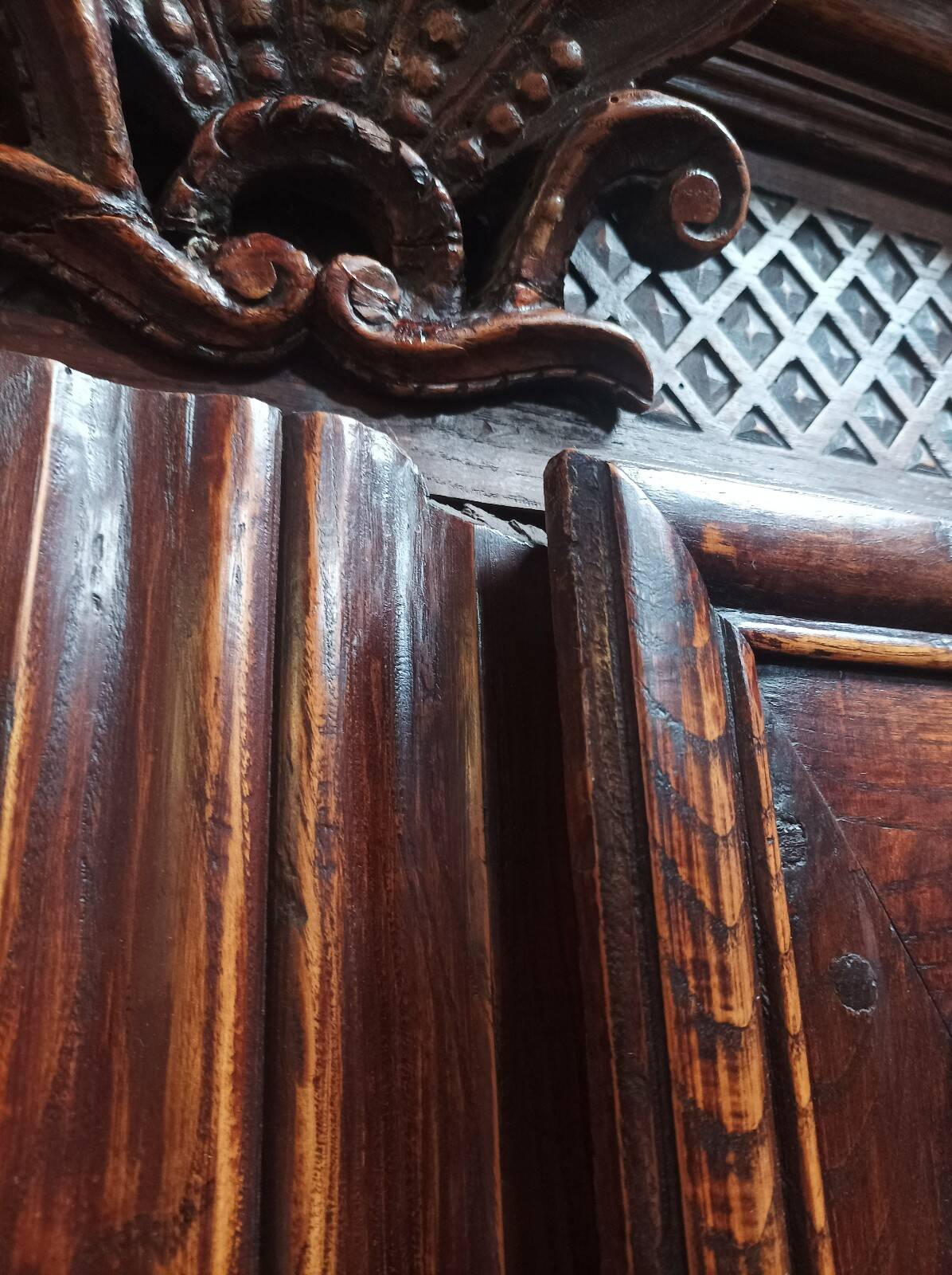 19th-century oak Renaissance wardrobe