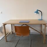 Folding table in solid oak