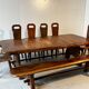 Sculptural high-back chairs in solid olive wood, France, 1960s, set of 6