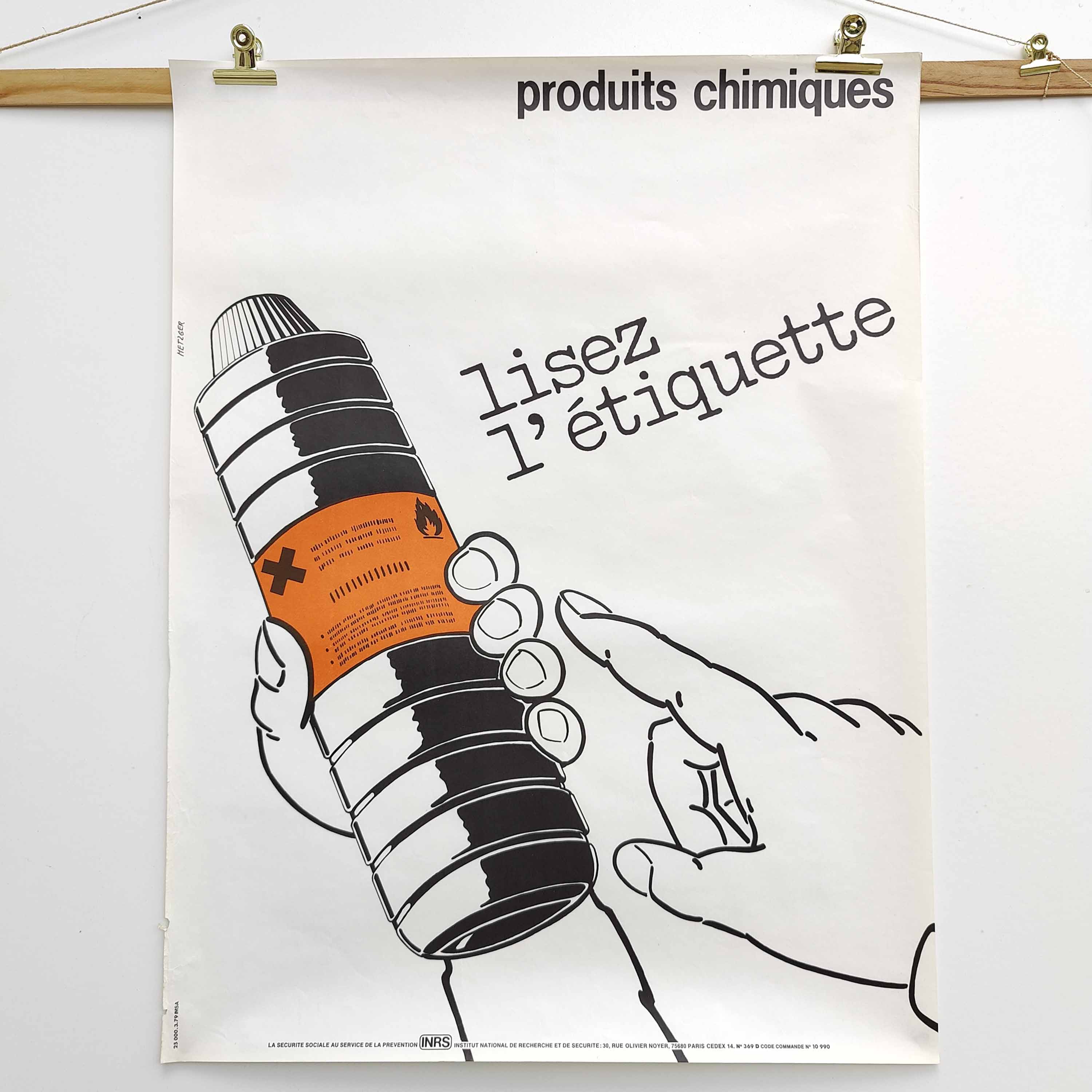 Vintage poster INRS graphics Metzger