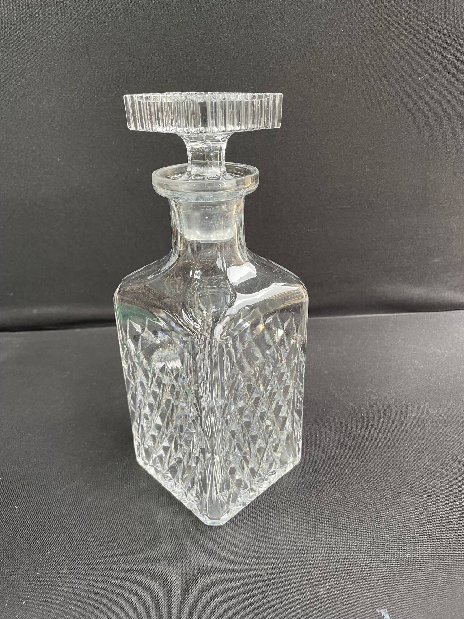Baccarat - whisky carafe (1) - modern mid-century - cut crystal - model burgos