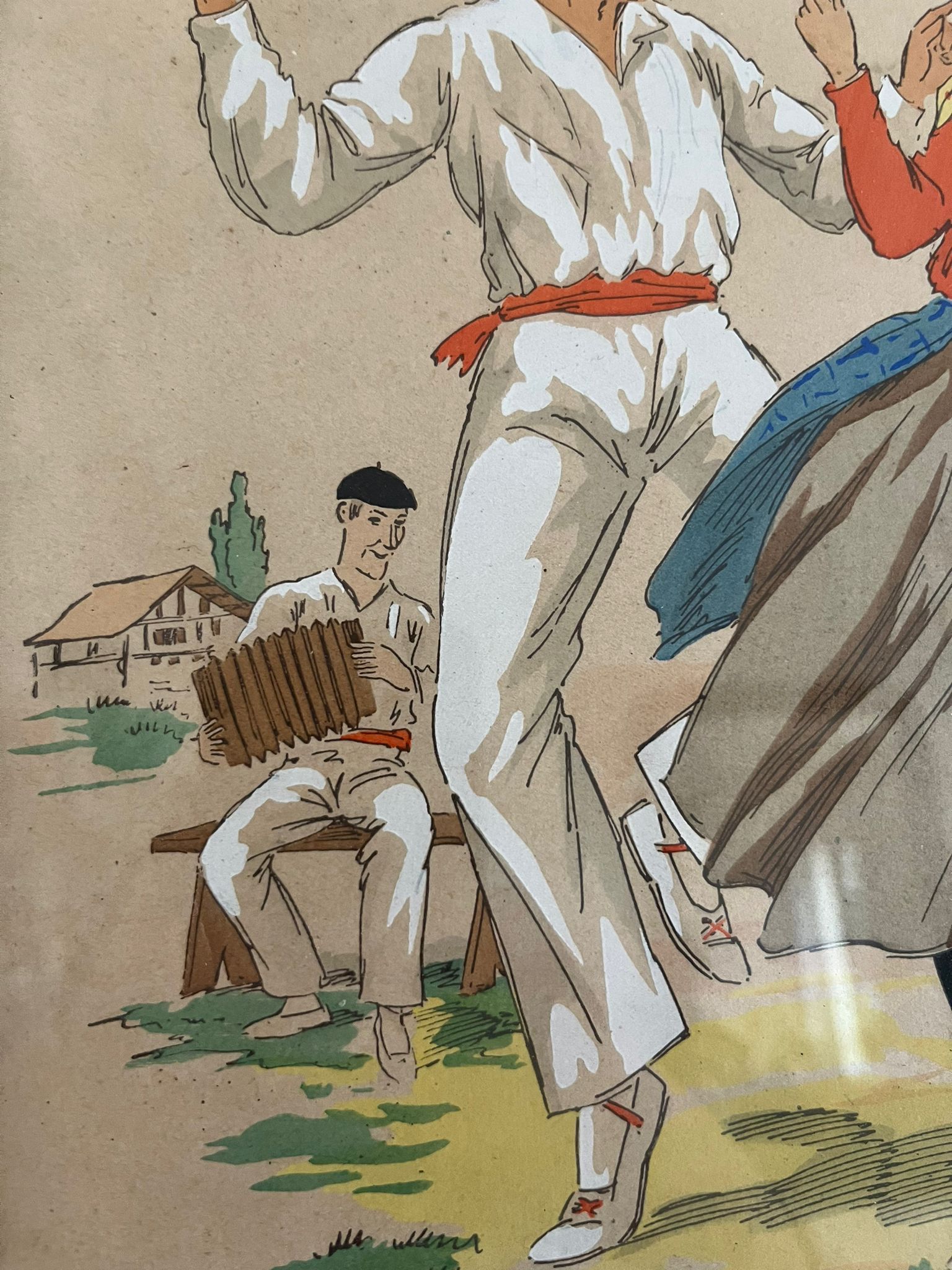 Lithography of the Basque country by E Maudy