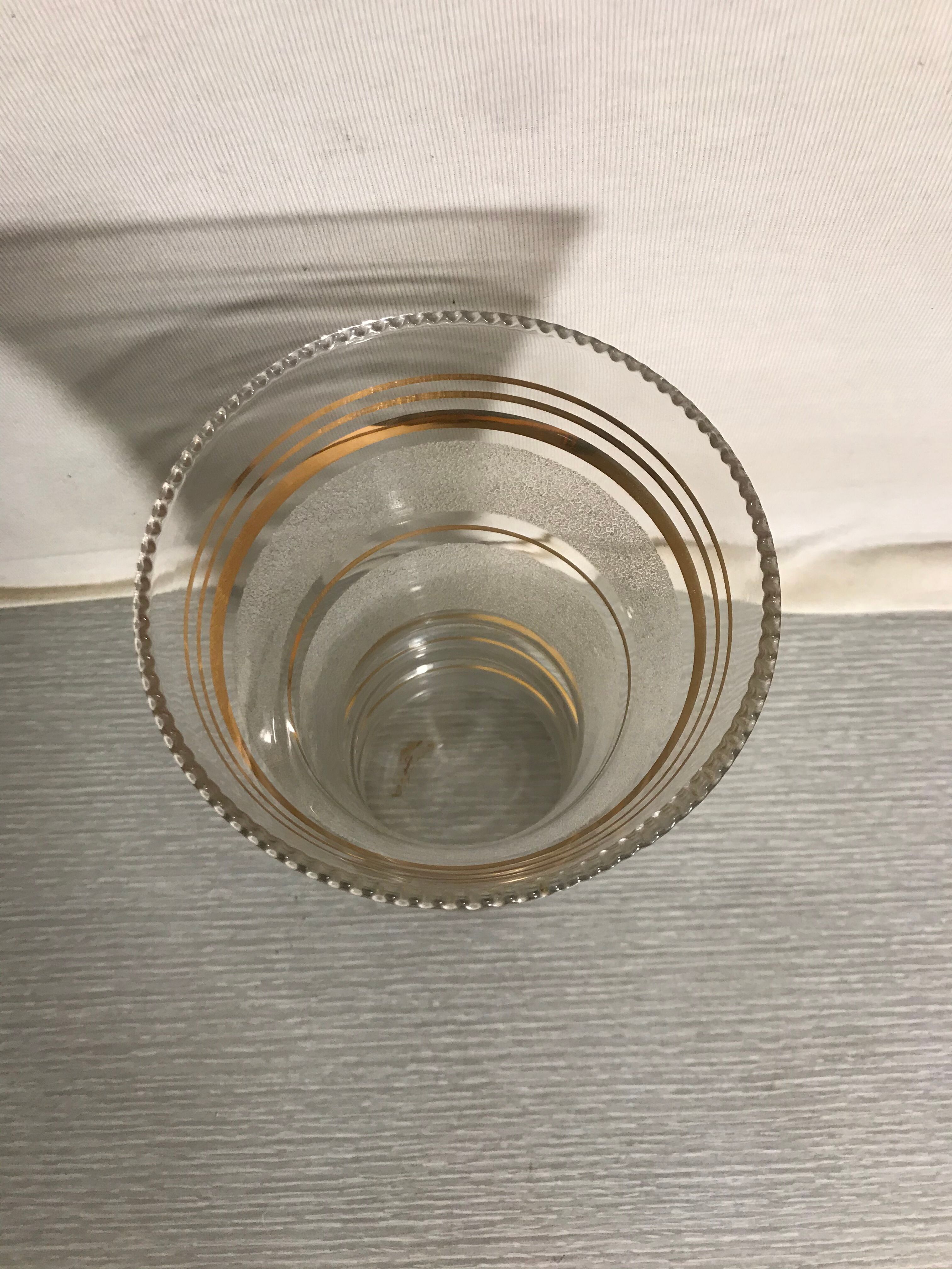 Vase former fains cristalor glassware from boom decor golden belgium vintage