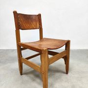 Vintage leather dining chairs Werner Biermann Arte Sano