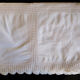Embroidered white cotton tablecloth