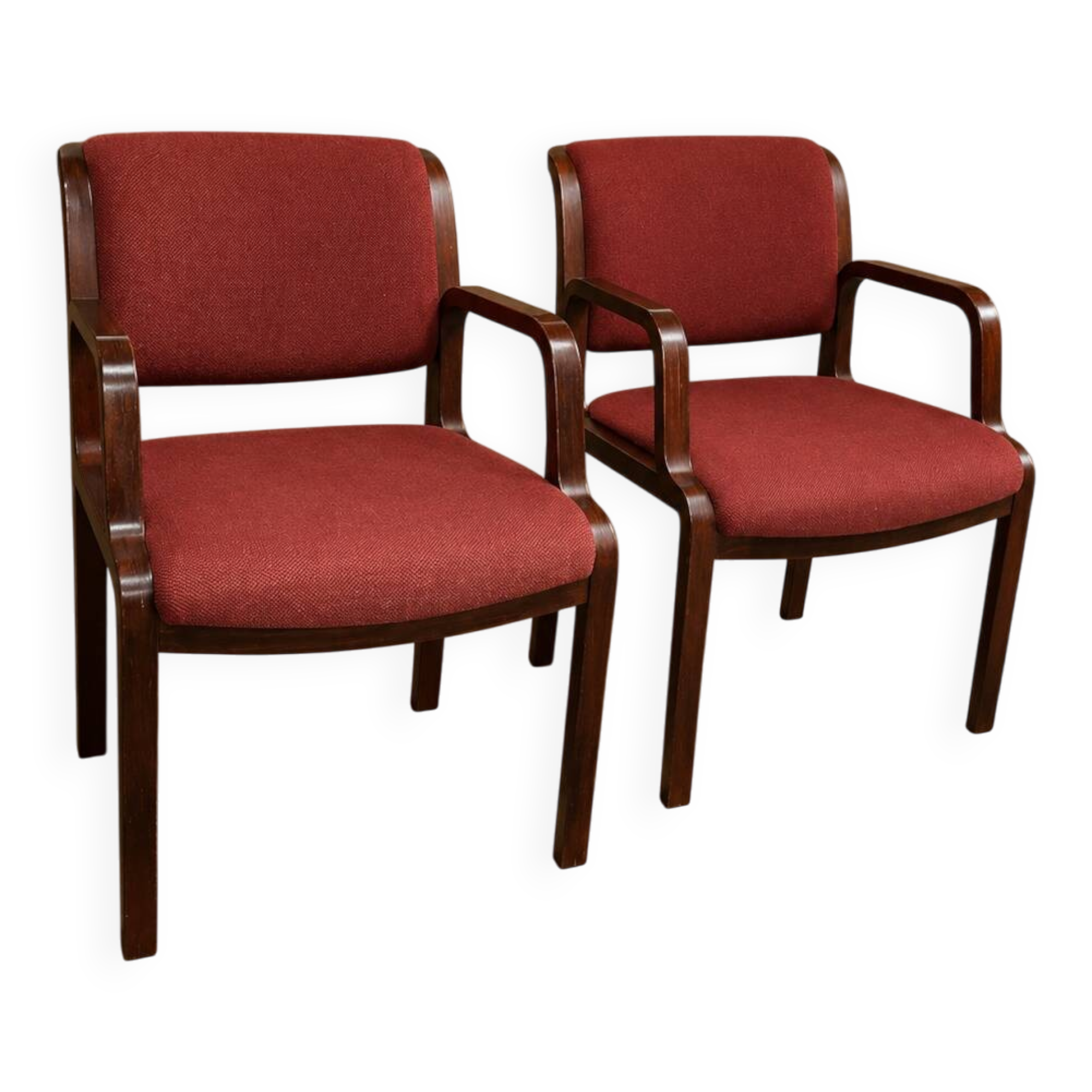 Paire fauteuils tweed teck Comforto