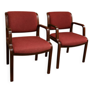 paire fauteuils tweed - teck