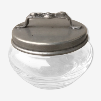 Glass sugar and tin lid