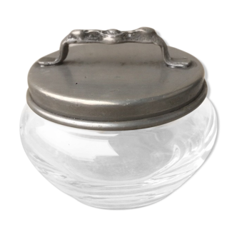 Glass sugar and tin lid