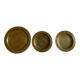Set of 3 vintage brass North African trays