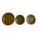 Set of 3 vintage brass North African trays