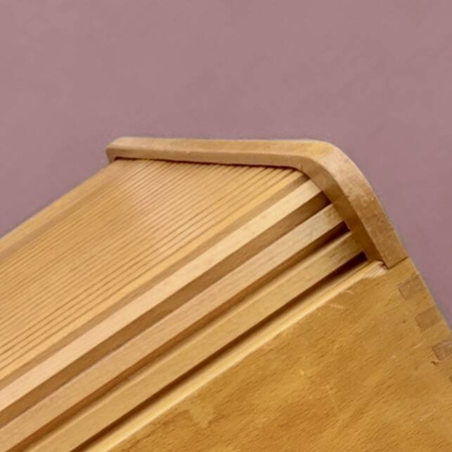 Old wooden filing box with shutter