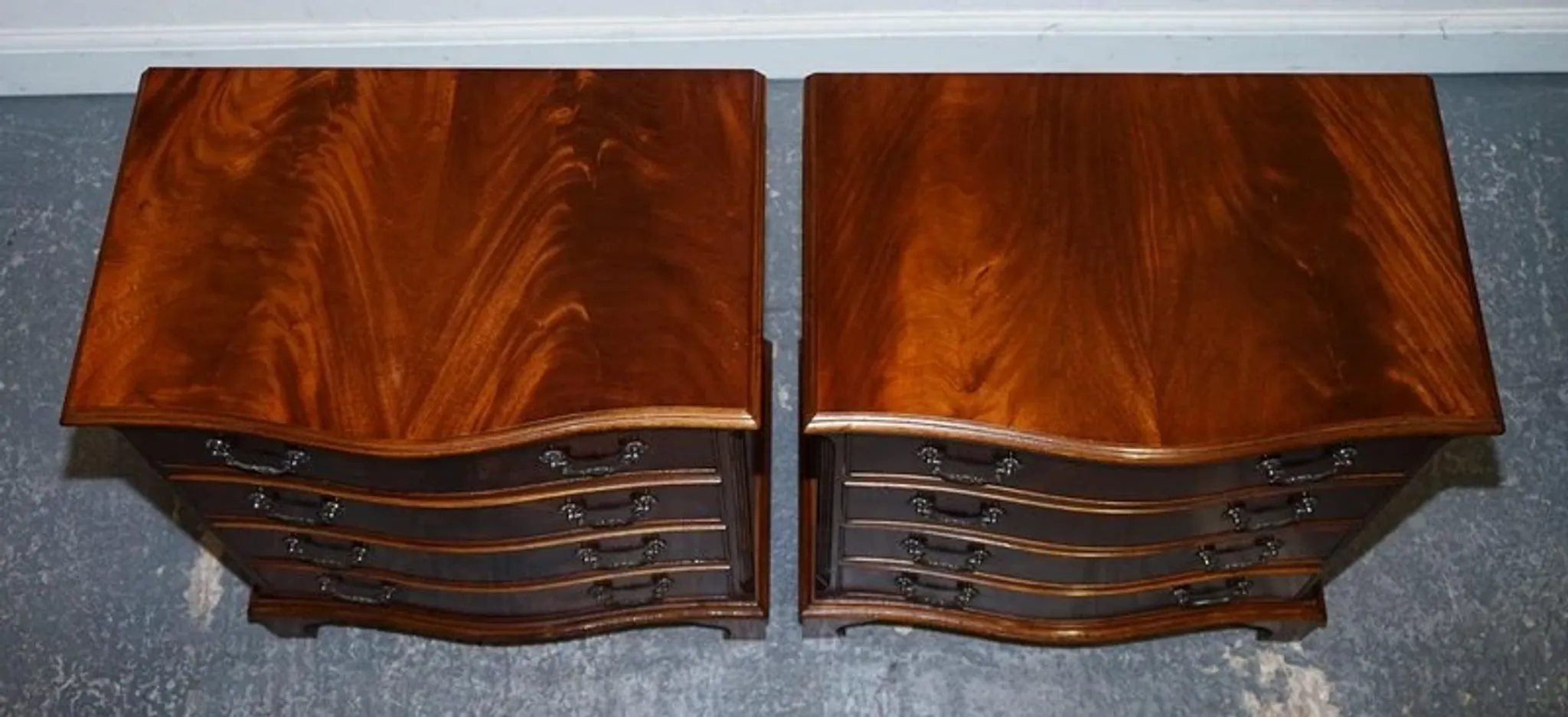 Large Wooden Bedside Tables, Set of 2